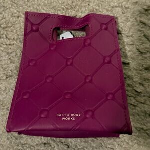 Bath & Body Works Fuchsia Quilted Faux Leather Mini Gift Bag